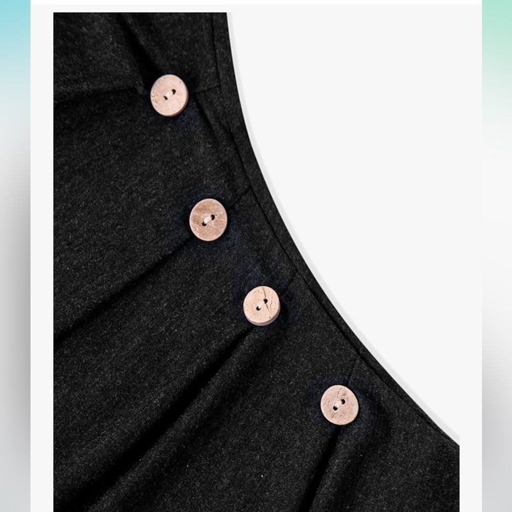 Chic Black Asymmetrical Women's Long Sleeve Top - Picture 4 of 7